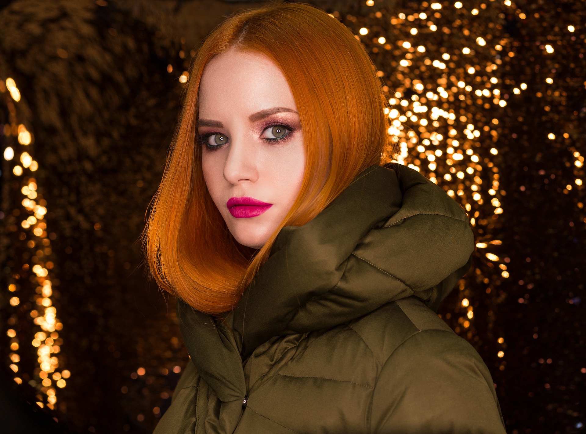 modelka v bundě